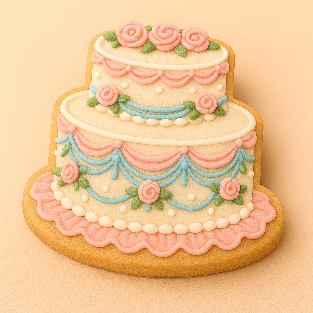 Tiered Cake_1 Cookie Cutter Style 1 - Sweet Elegance for Any Celebration!