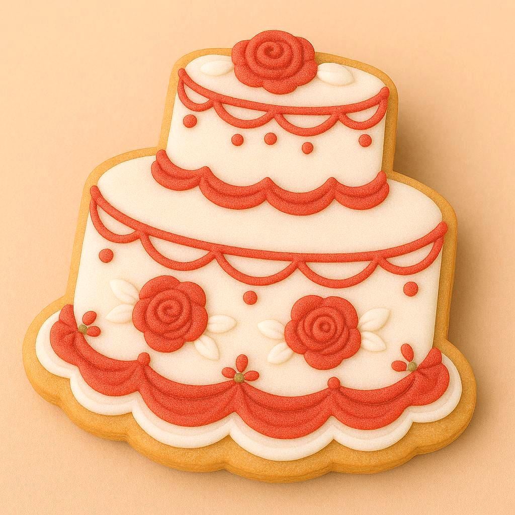 Tiered Cake_2 Cookie Cutter Style 2 - Sweet Elegance for Any Celebration!