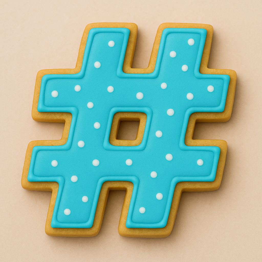 Hashtag Sign Cookie Cutter - Hashtag Cookie Cutter - Trendy Treats Made Easy!