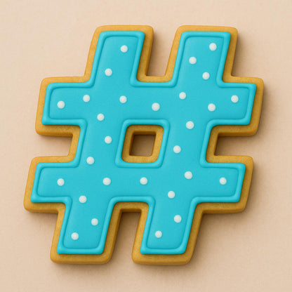 Hashtag Sign Cookie Cutter - Hashtag Cookie Cutter - Trendy Treats Made Easy!
