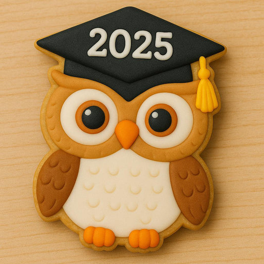 Graduation Owl with Cap Cookie Cutter -2025 Graduation cookie cutter