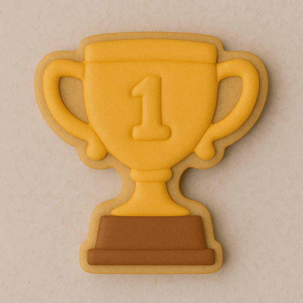 Trophy Cookie Cutter – Because You're Number One!