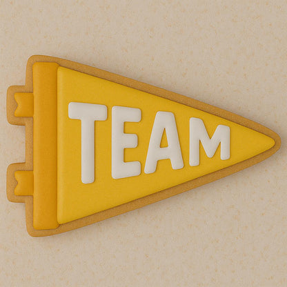 Team Spirit Pennant Cookie Cutter – Rally the Squad!