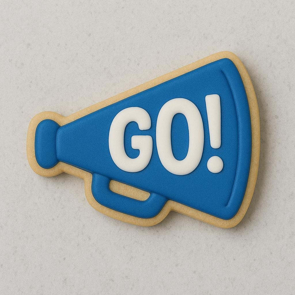 Cheer Megaphone Cookie Cutter – Let’s GO!