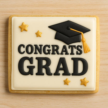 Graduation Basic_square Cookie Cutter - Versatile Square Cookie Cutter - Modern and Fun!