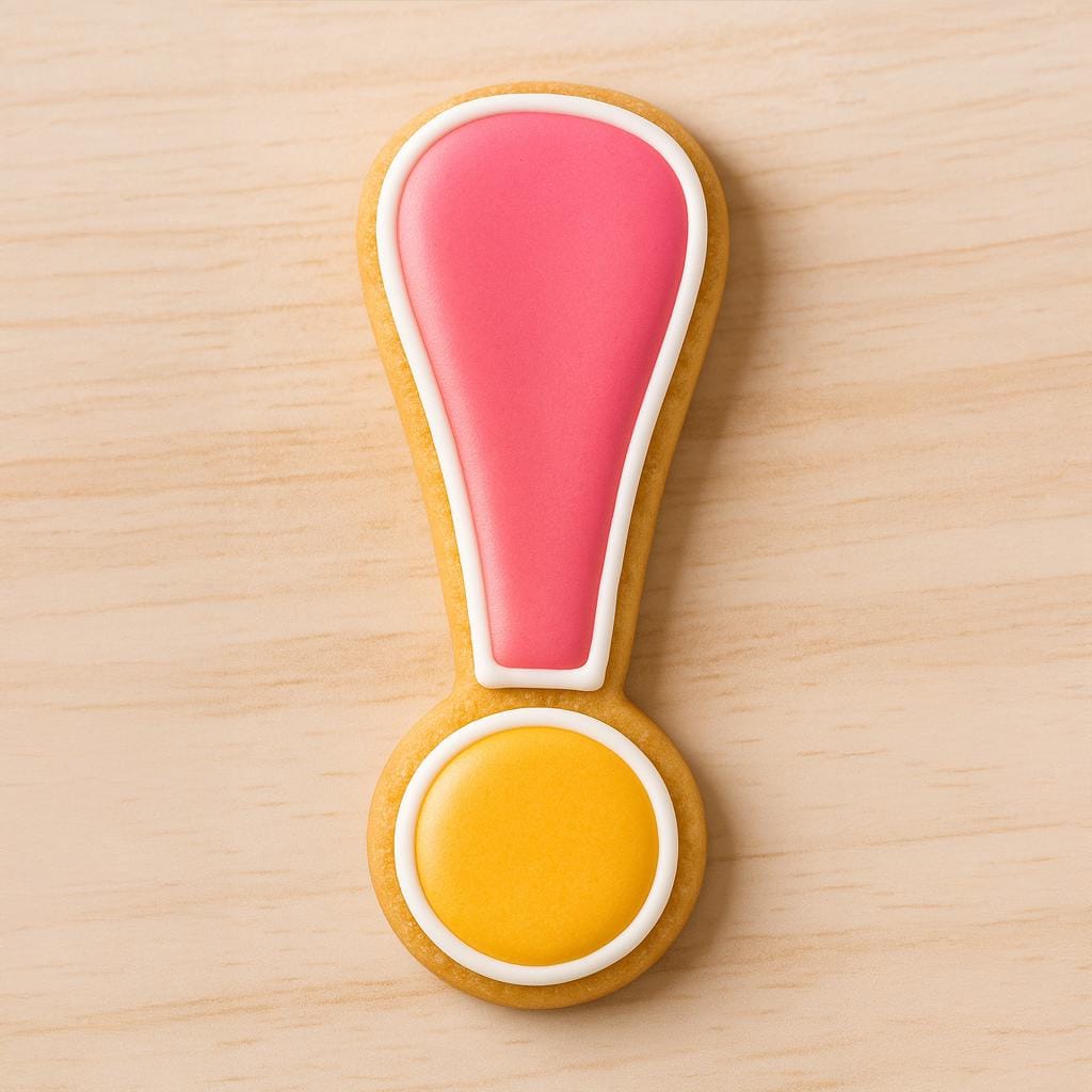 Exclamation Mark Cookie Cutter -   Exciting Exclamation Cookie Cutter - Make a Statement!