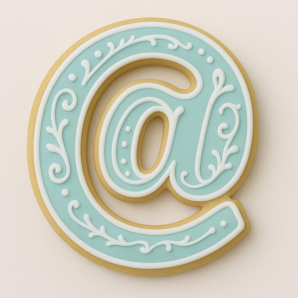The At_Sign Symbol Cookie Cutter - Connect with Sweet Treats!
