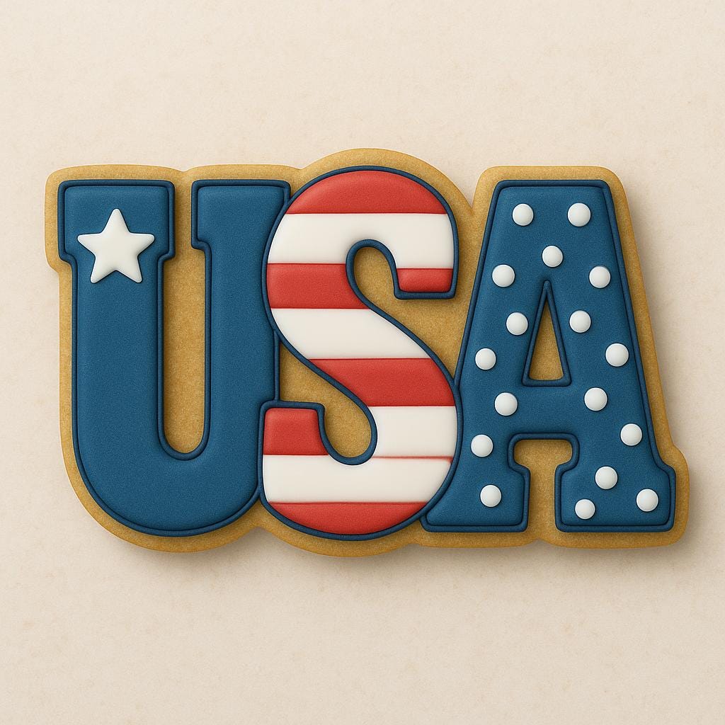 USA Flag shaped - Cookie Cutter - Fourth of July Cookie Cutter -  Celebrate Your Patriotism!