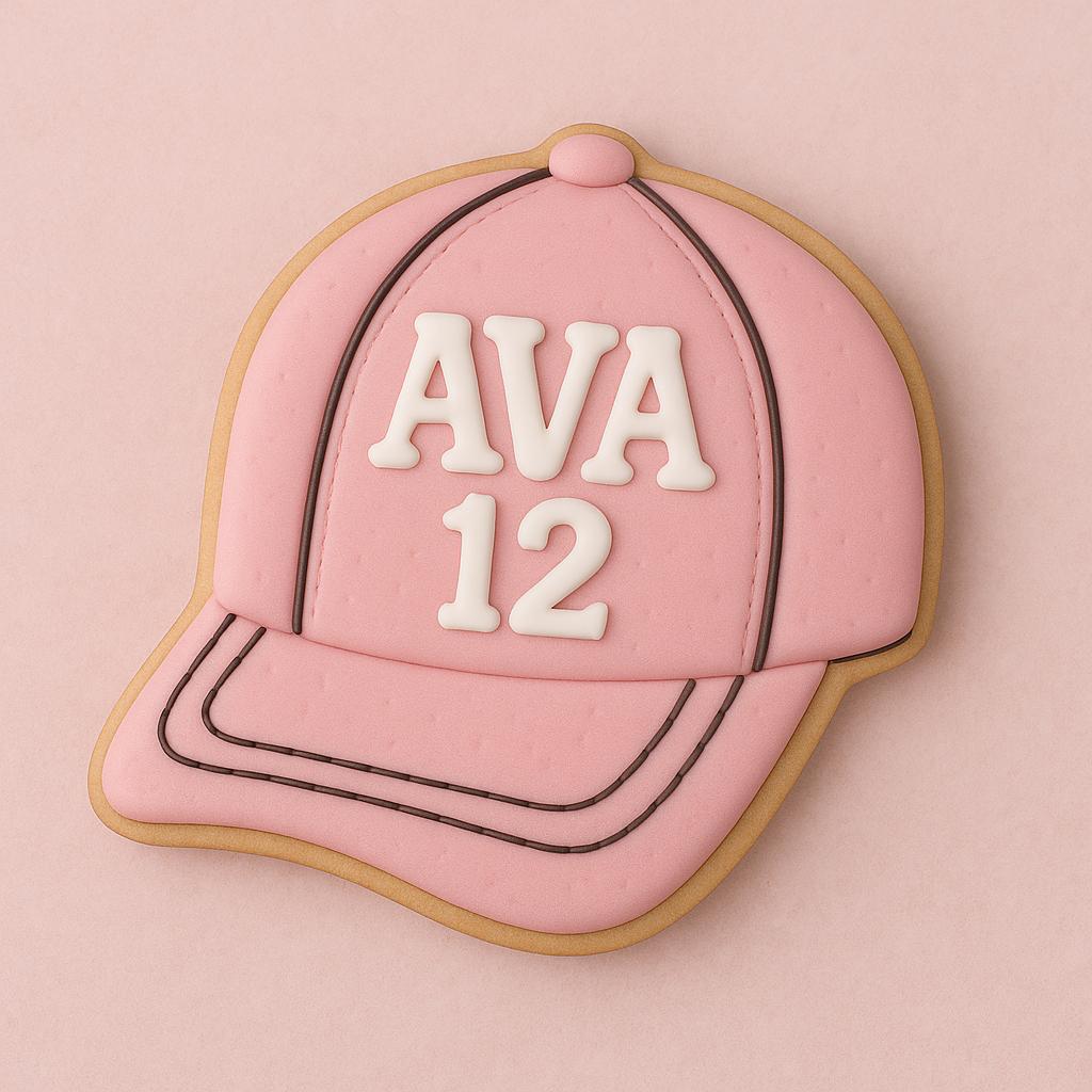 Softball Cap Cookie Cutter – Personalized Player Style!