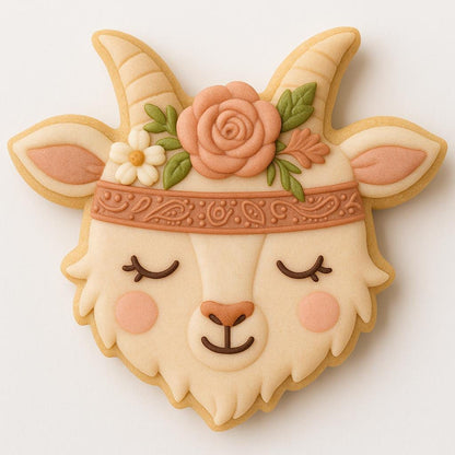 Boho Goat Cookie Cutter – Whimsical Farm Charm!