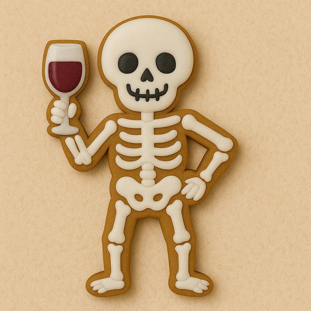 Skeleton with_Wine Glass Cookie Cutter – Bone Appétit!