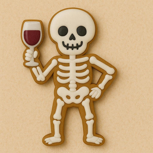 Skeleton with_Wine Glass Cookie Cutter – Bone Appétit!