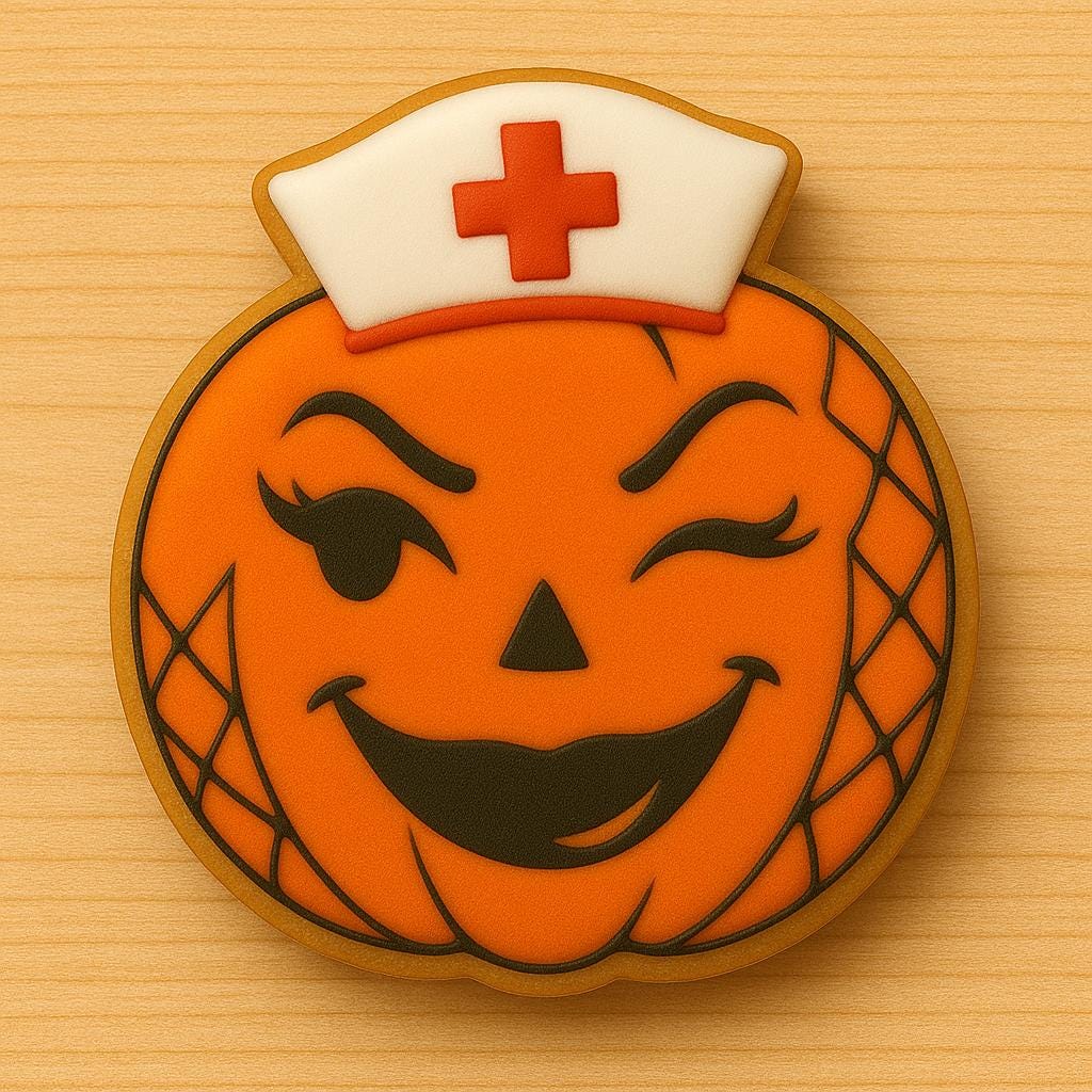 Nurse Jack O_Lantern Cookie Cutter – Sassy, Spooky, and Saving Lives!