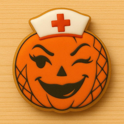 Nurse Jack O_Lantern Cookie Cutter – Sassy, Spooky, and Saving Lives!