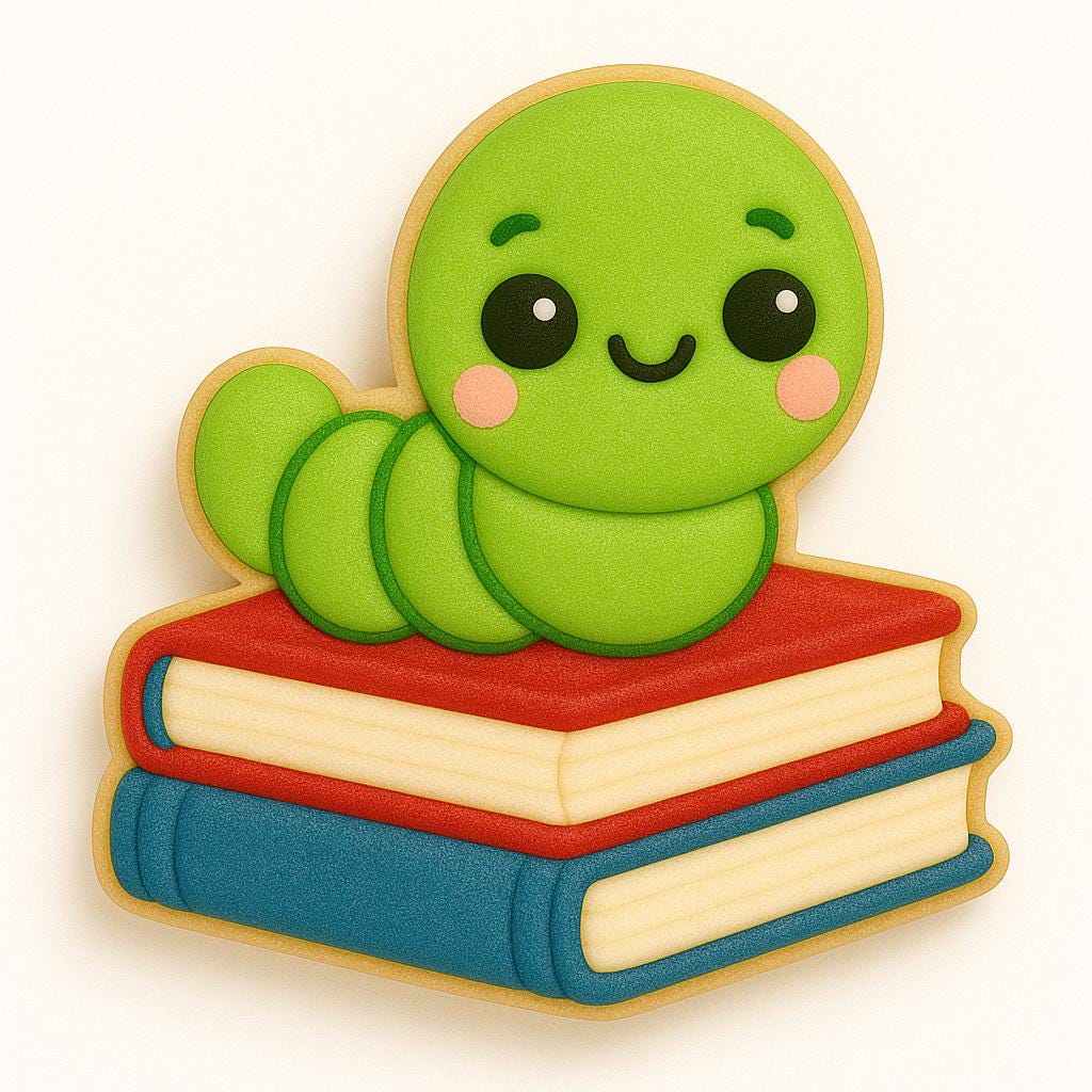 Kawaii Bookworm Cookie Cutter – Smart, Sweet, and School-Ready!