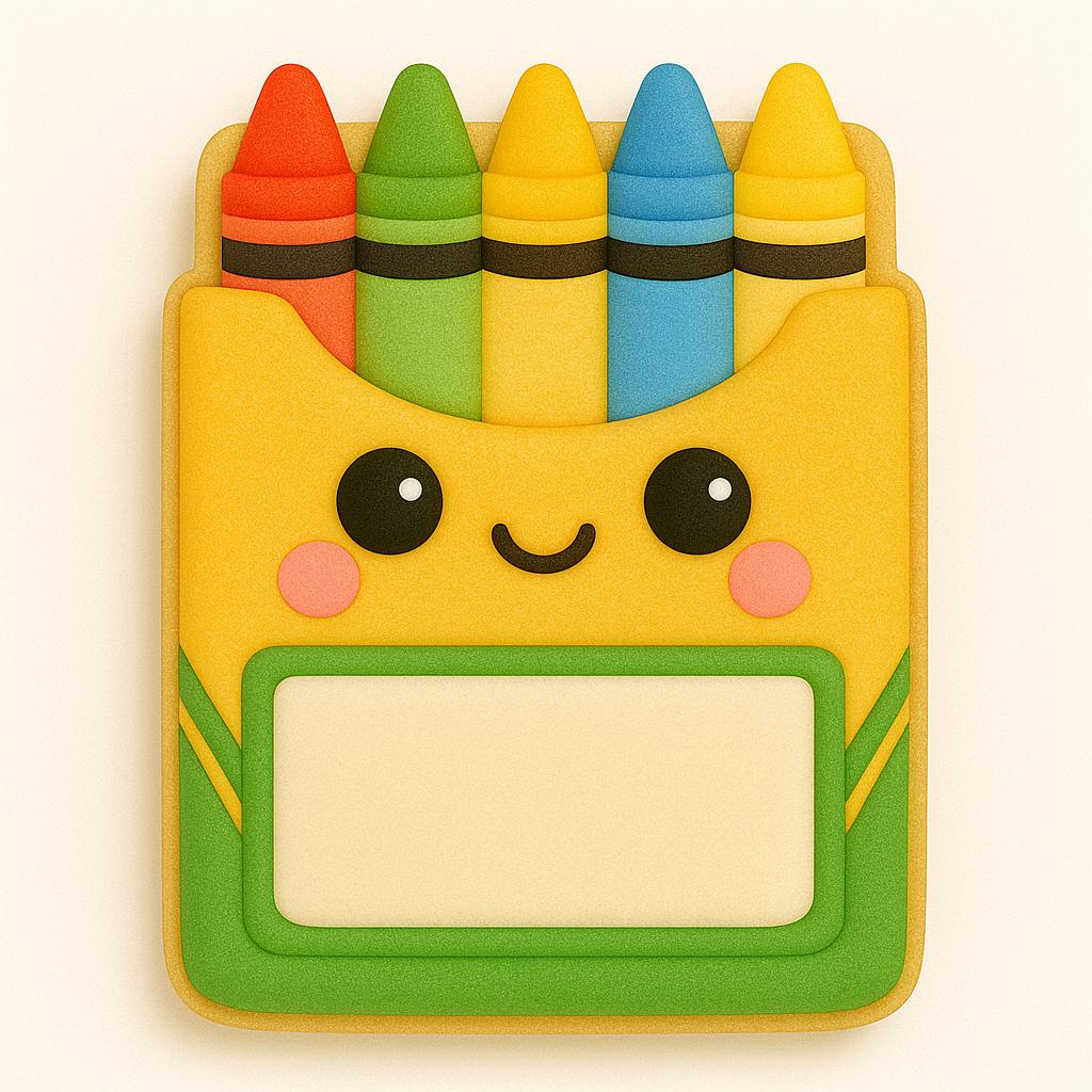 Kawaii Crayon_Box Cookie Cutter – Color Your Bakes Happy!