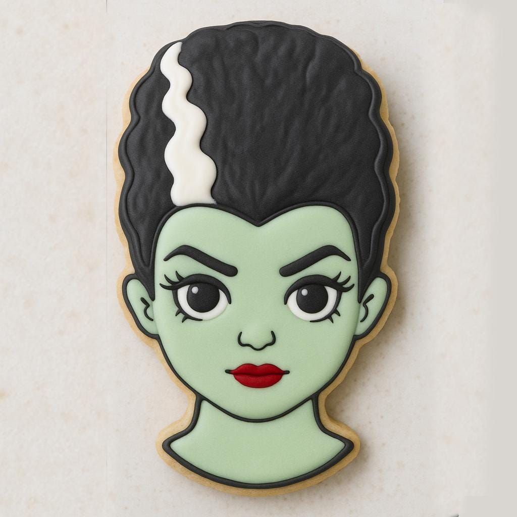 Frankenstein Bride  Cookie Cutter – Vintage Glam with a Shock of Style!