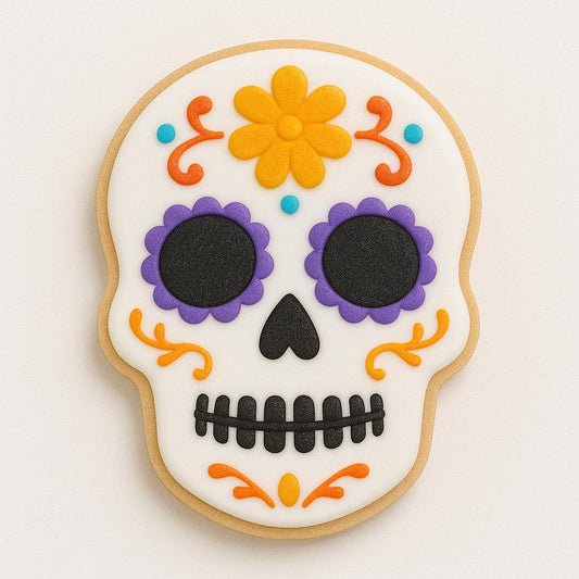Sugar Skull Cookie – Día de los Muertos Decorated Cookie
