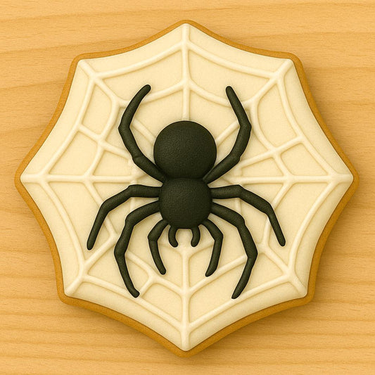 Spider_On Web_Plaque Cookie Cutter – Creepy, Crawly, and Cute! – Two Styles to Choose!