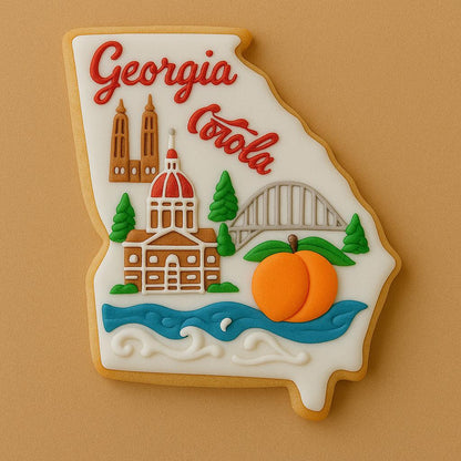 Georgia State Cookie Cutter – Peach & Southern Charm Design