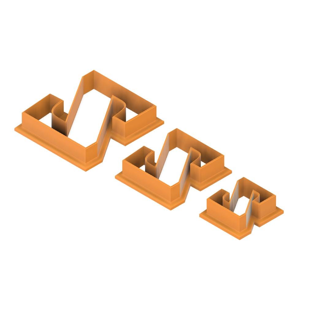 STL - Letter Z -  Digital Cookie Cutter STL File – 2", 3", and 4" Sizes Included