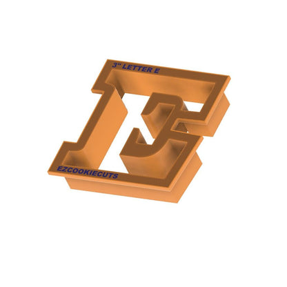 STL - Letter E -  Digital Cookie Cutter STL File – 2", 3", and 4" Sizes Included