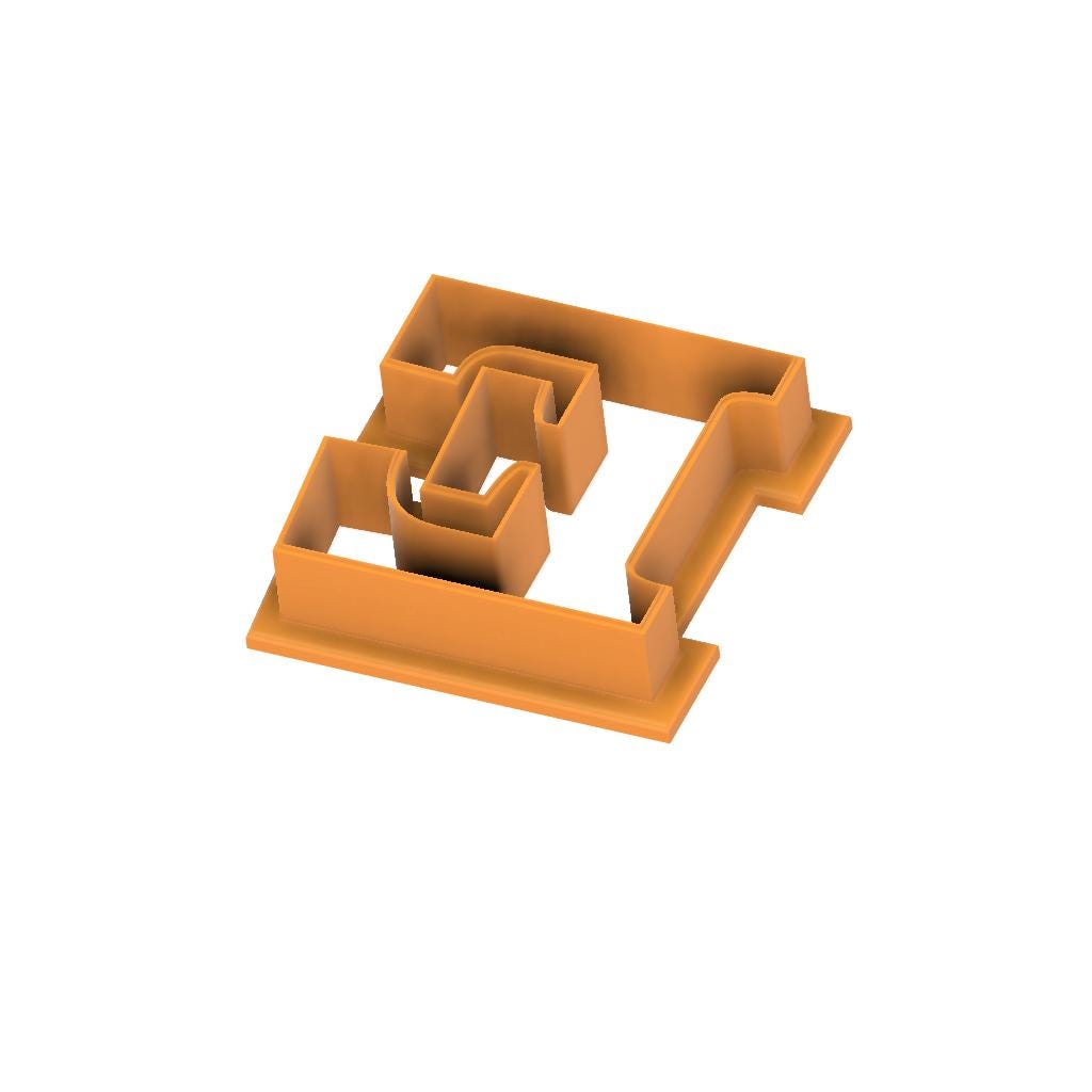 STL - Letter E -  Digital Cookie Cutter STL File – 2", 3", and 4" Sizes Included
