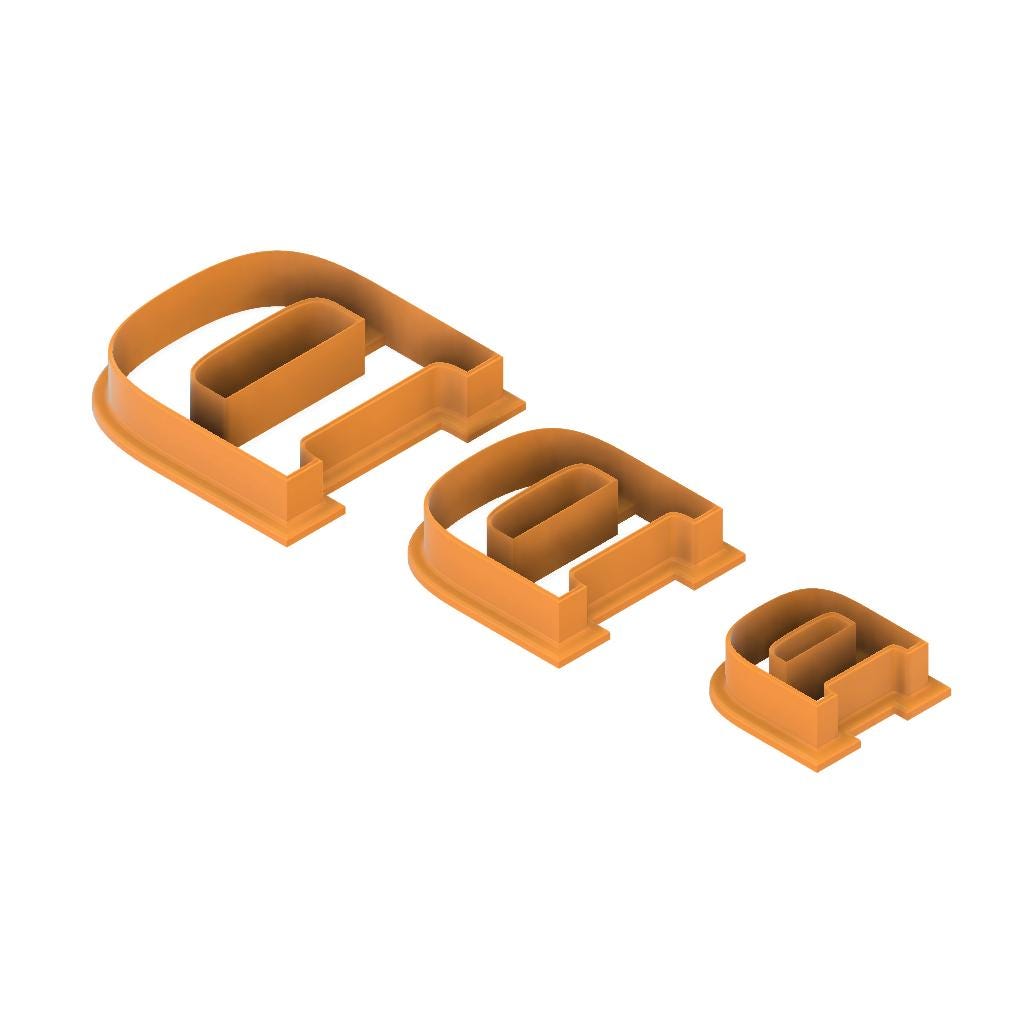 STL - Letter D -  Digital Cookie Cutter STL File – 2", 3", and 4" Sizes Included