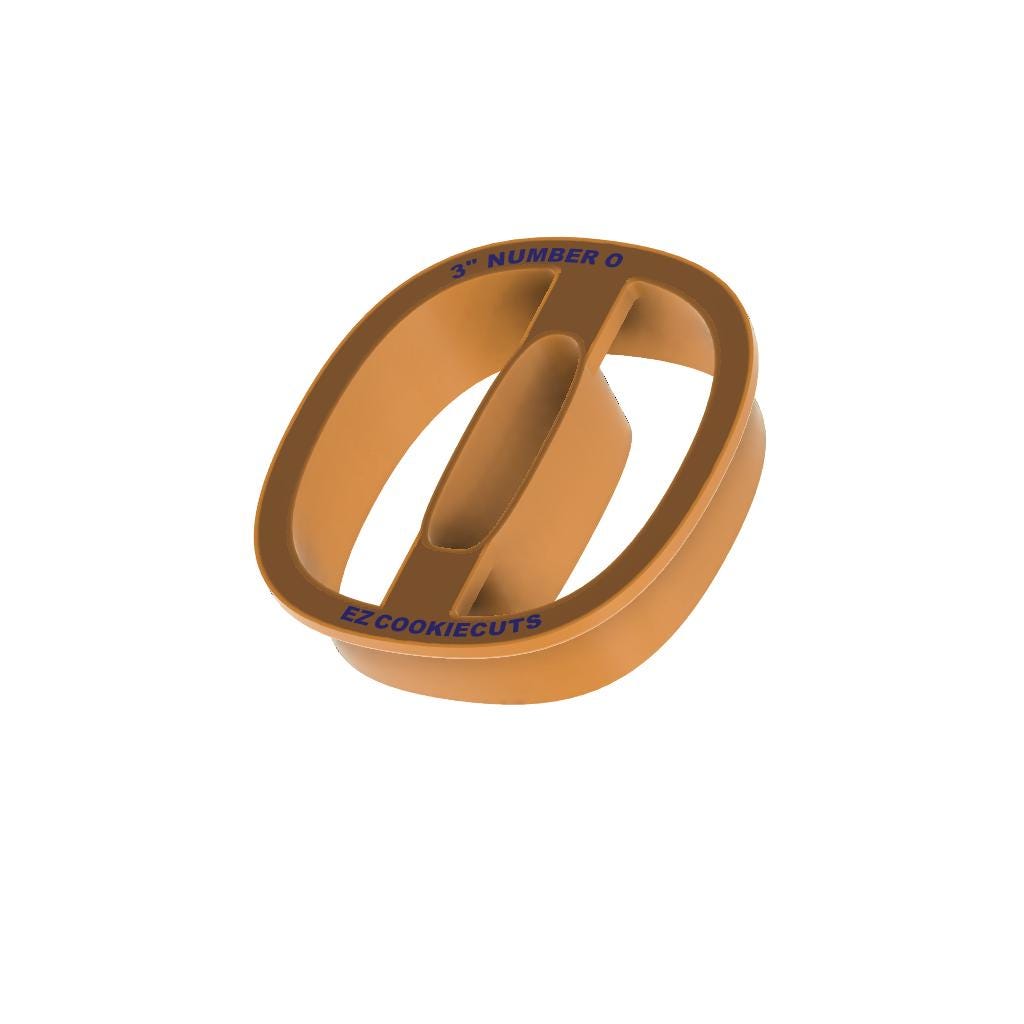 STL - Number 0 -  Digital Cookie Cutter STL File – 2", 3", and 4" Sizes Included