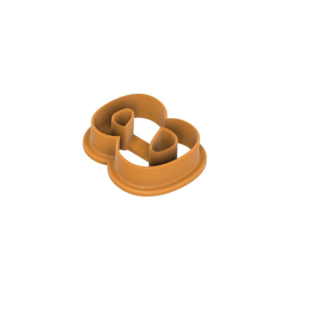 STL - Number 8 -  Digital Cookie Cutter STL File – 2", 3", and 4" Sizes Included