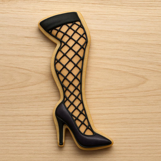 Fishnet Stocking leg cookie cutter – add sass to your halloween set!