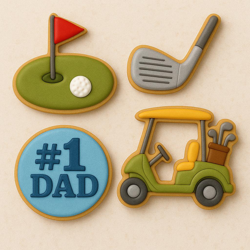 Golf Set cookie cutter - get all four cutters - tee up some love for dad!