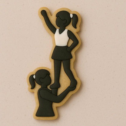 Cheer Stunt_D cookie cutter – ready, set, hit that lib!