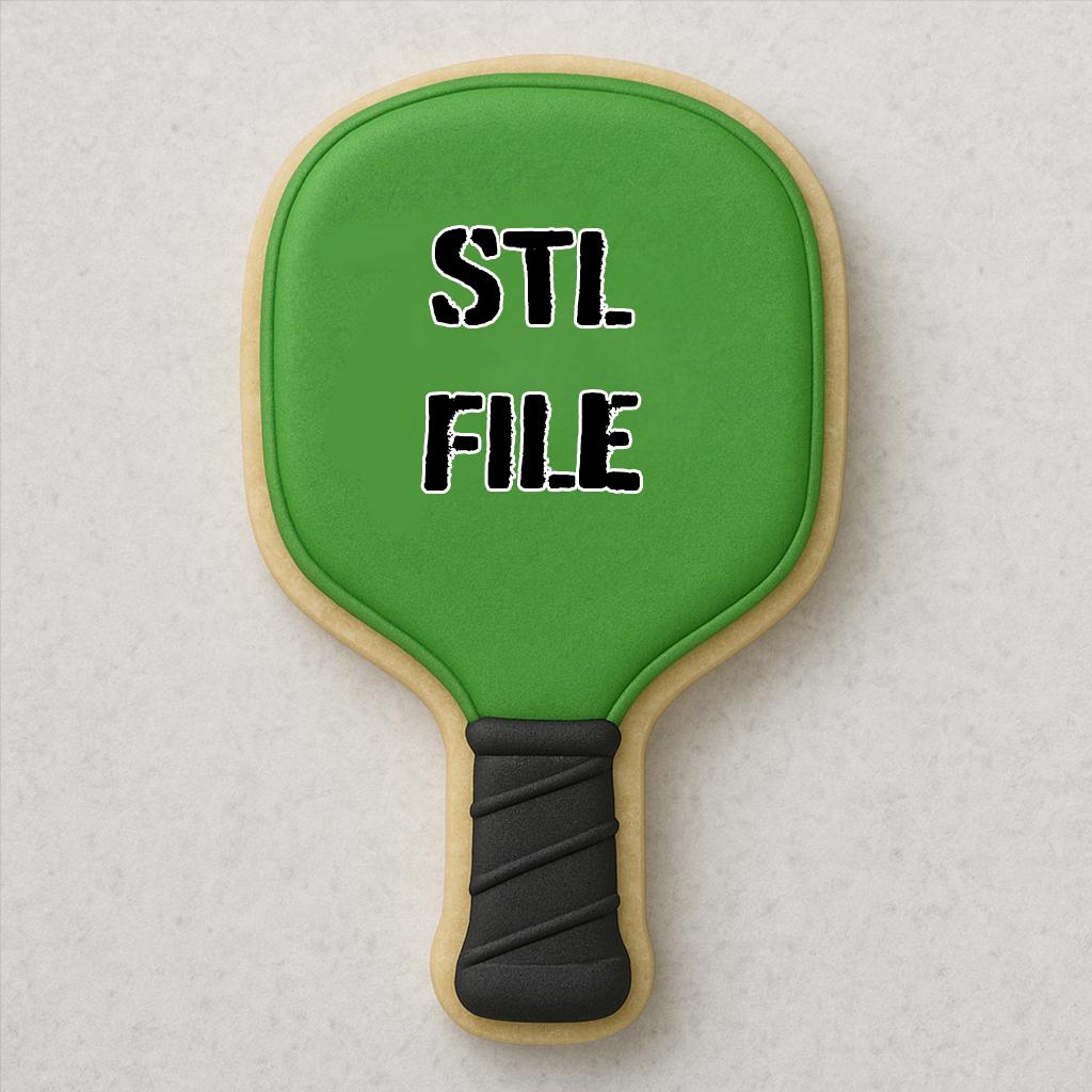 STL - Pickleball_Racket -  Digital Cookie Cutter STL File – 2", 3", and 4" Sizes Included
