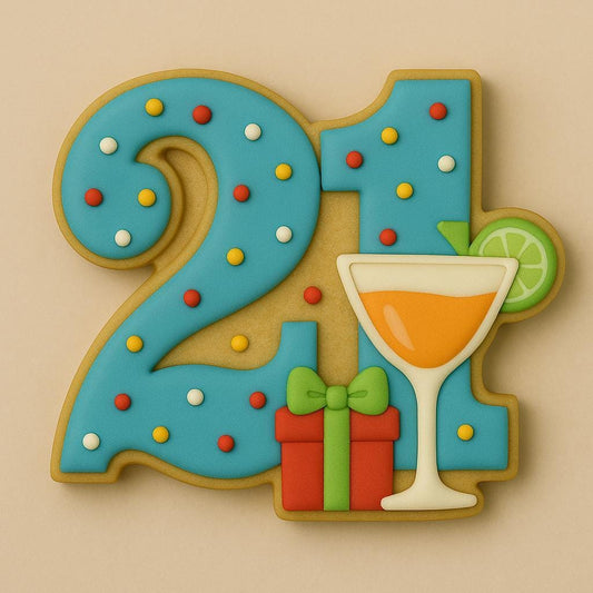 21st Her_Birthday cookie cutter shape - his and hers -celebrate the big 21 birthday in style!