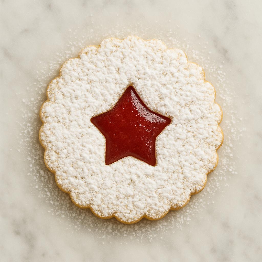 Linzer Star Cookie cutter set - round scalloped with star shaped -shine bright!