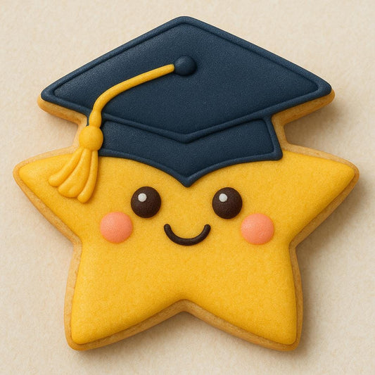 Graduation star with cap - cookie cutter -2025 graduation cookie cutter