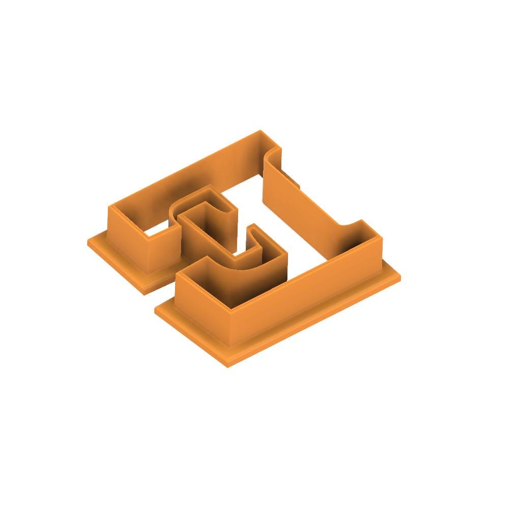 STL - Letter E -  Digital Cookie Cutter STL File – 2", 3", and 4" Sizes Included