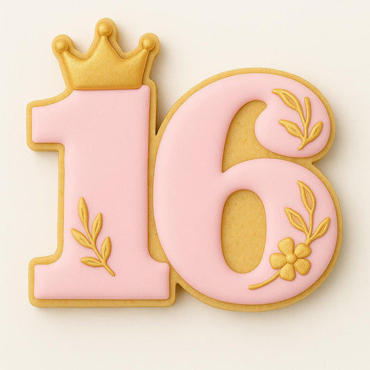 16th birthday sweet sixteen cookie cutter shape - celebrate in style!