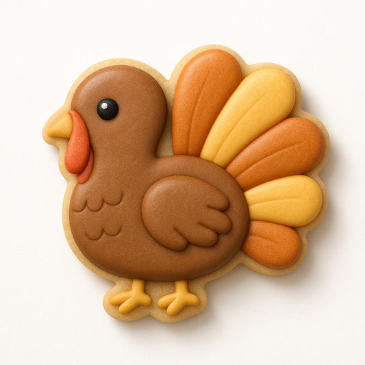 Turkey Side_View cookie cutter – gobble up the fun! - two styles to choose