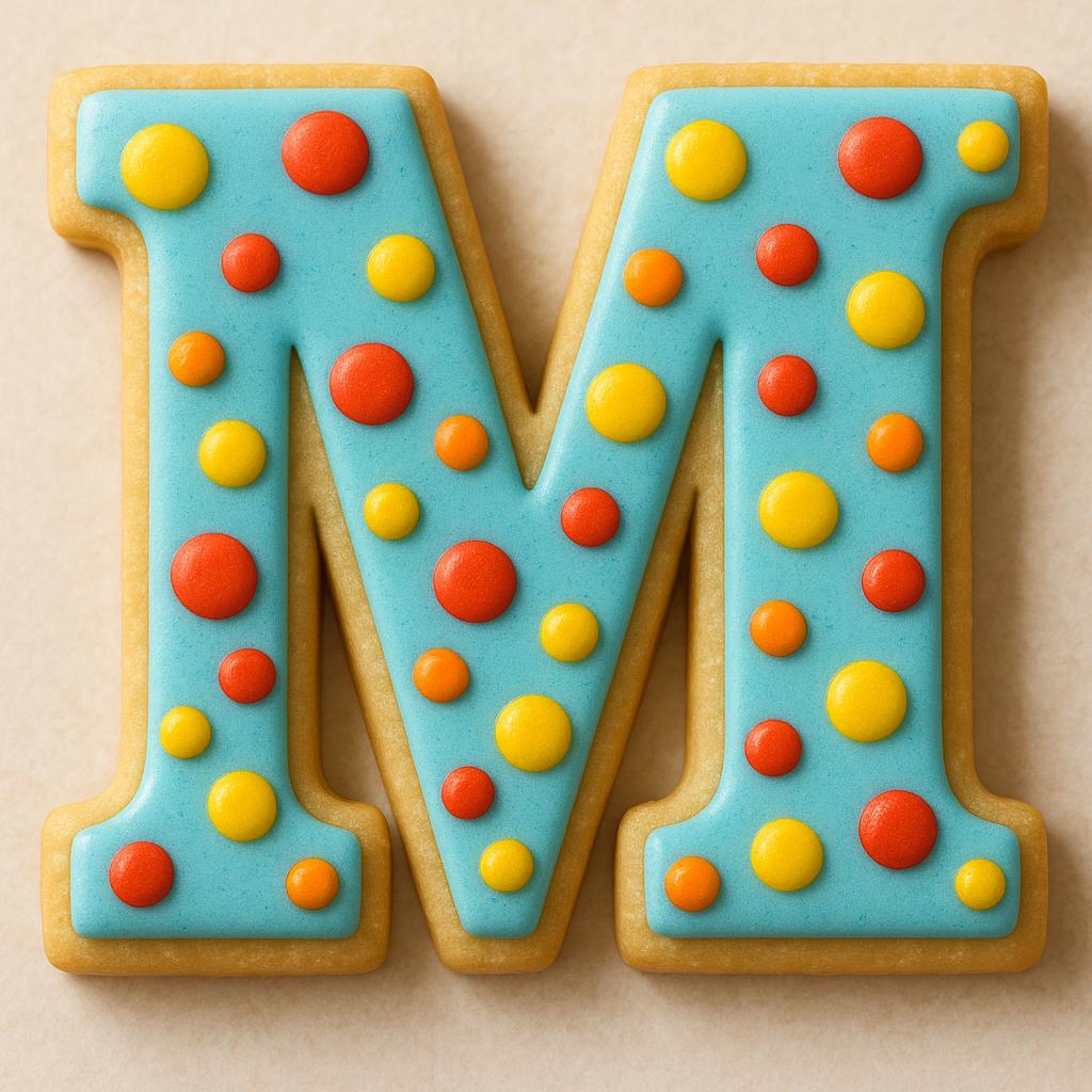 Letter m cookie cutter – perfect for custom treats!