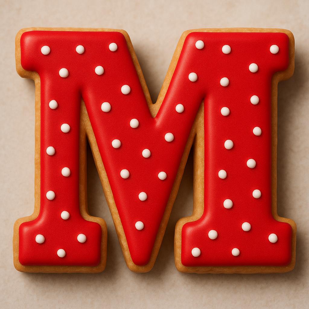 Letter m cookie cutter – perfect for custom treats!