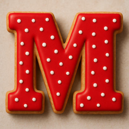 Letter m cookie cutter – perfect for custom treats!