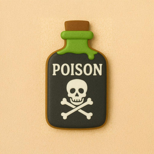 Poison bottle cookie cutter – drop dead delicious!