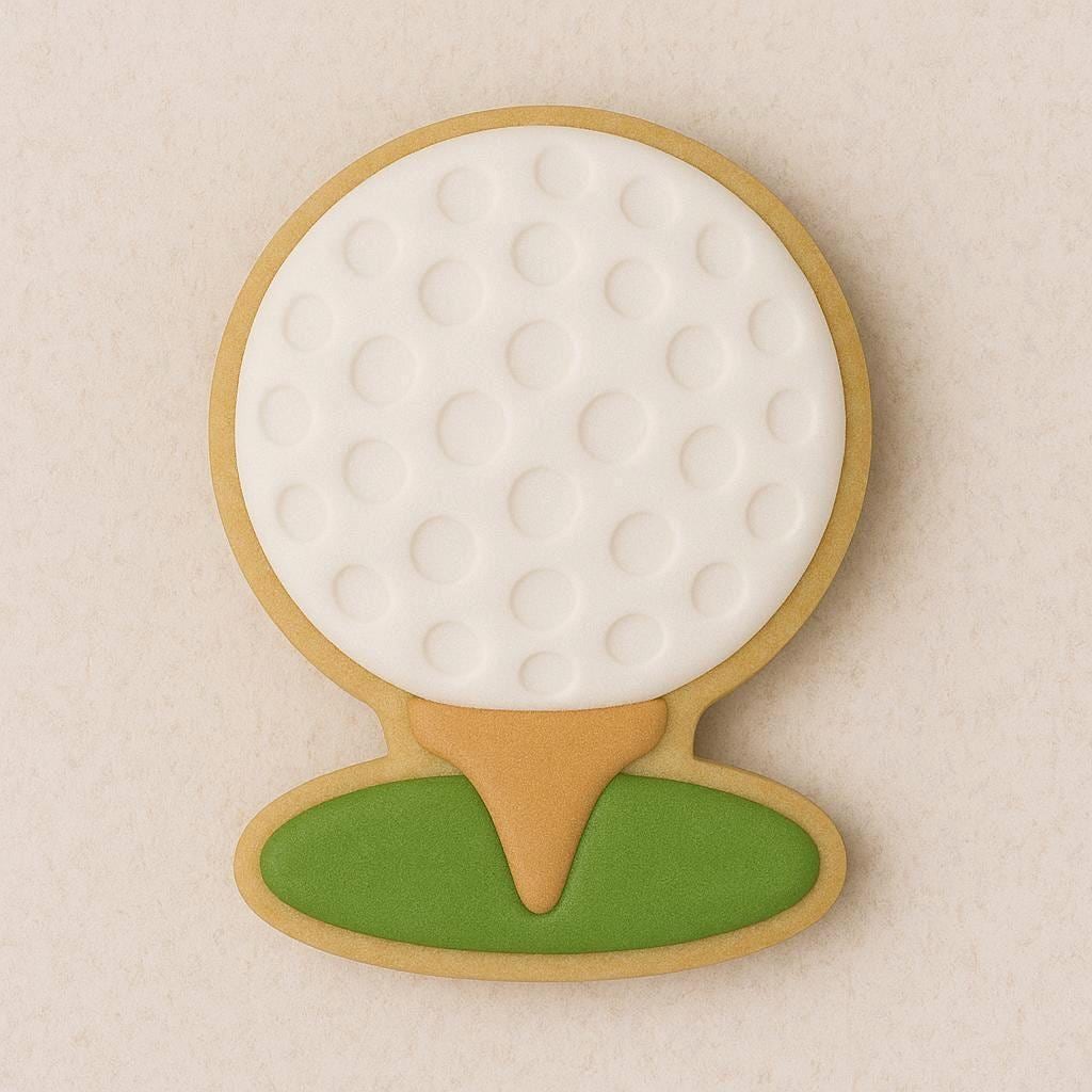 Golf ball_on_tee cookie cutter – for hole-in-one celebrations!