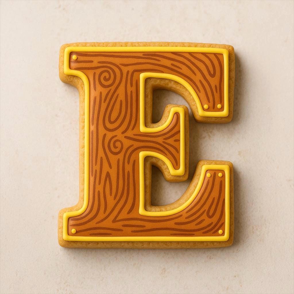 Letter e cookie cutter – perfect for custom treats!