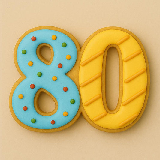 80th Birthday Cookie Cutter – Eighty and Amazing!