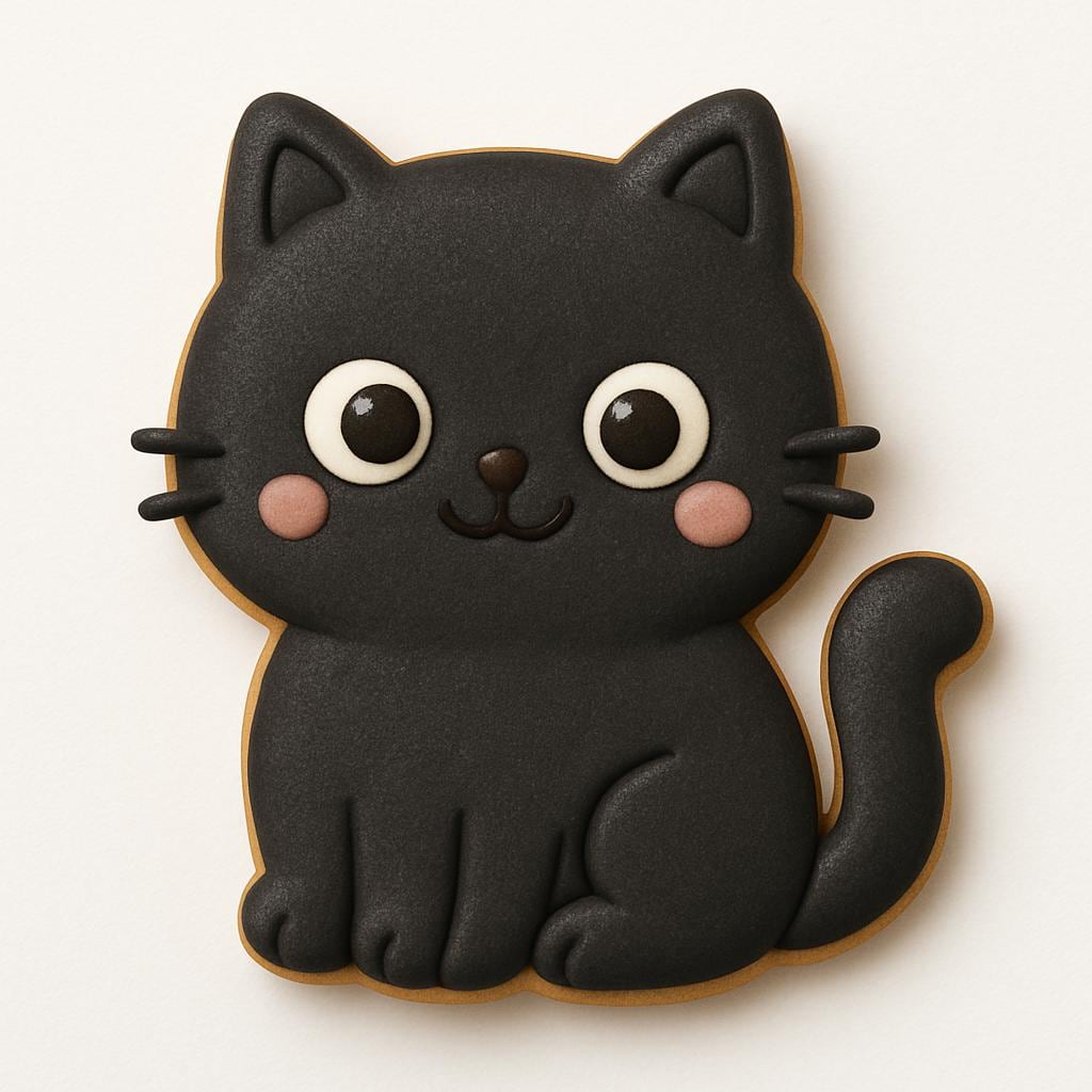 Kawaii Cat cookie cutter – Kawaii Halloween cat cookie cutter-  purr-fectly adorable!