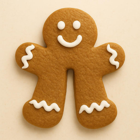 Gingerbread man cookie hugger cutter – hangs on your mug!
