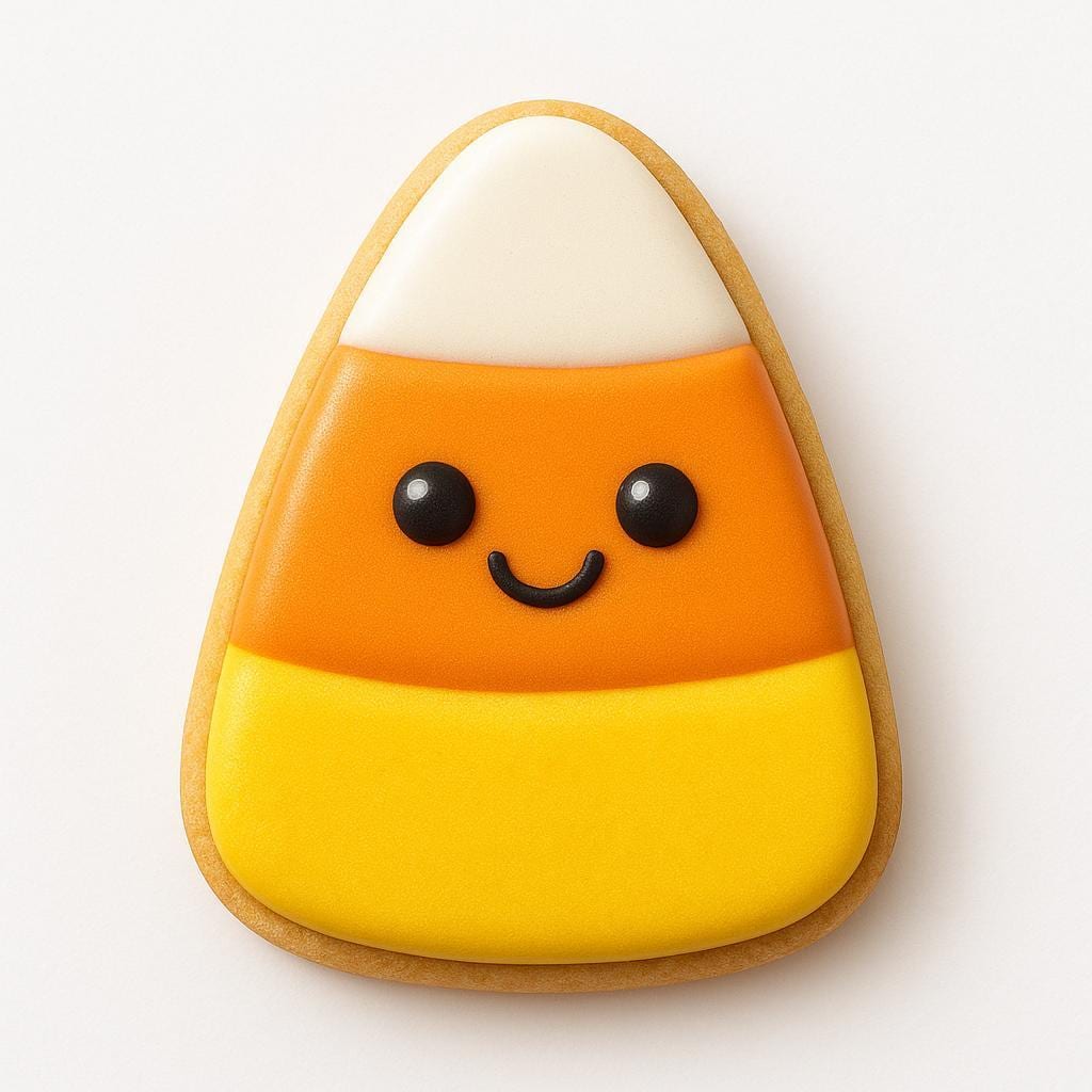 Candy corn cookie cutter – sweet smiles for spooky season!